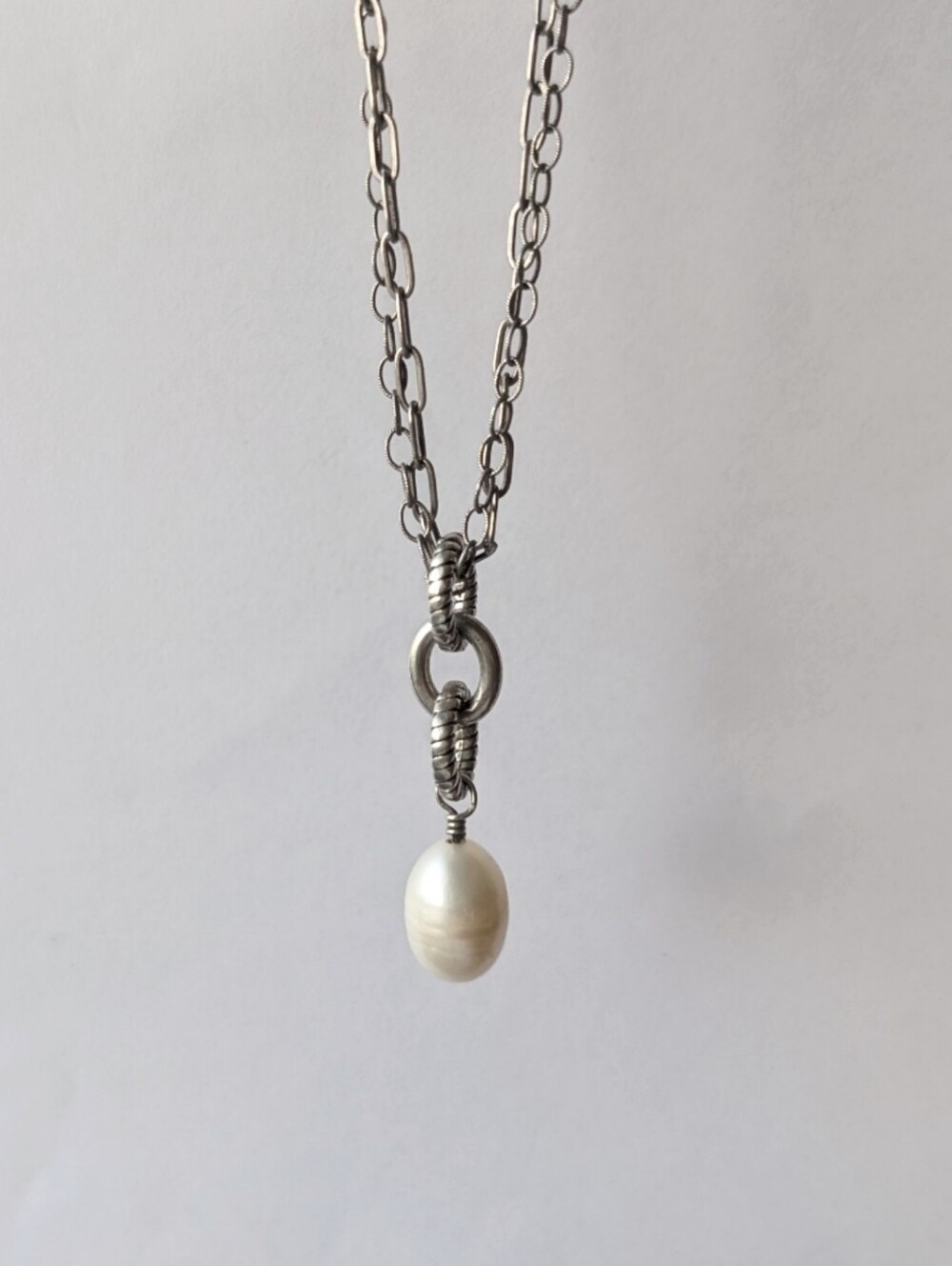 Silpada Sterling Silver Freshwater Pearl necklace N1353 double strand chain 925